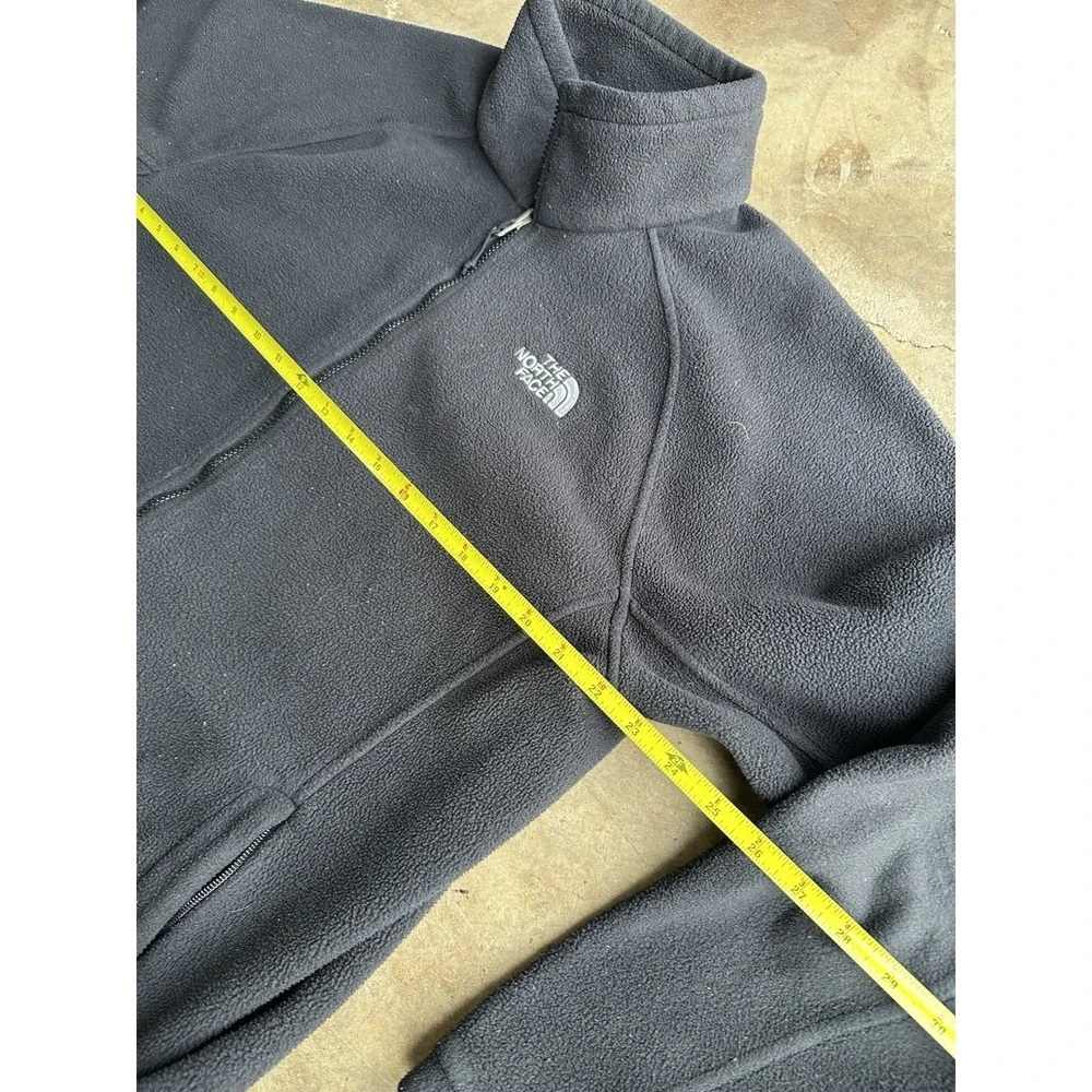 The North Face Mens Sz L Gray Full Zip Fleece Jacket Zip Pockets Warm Softshell